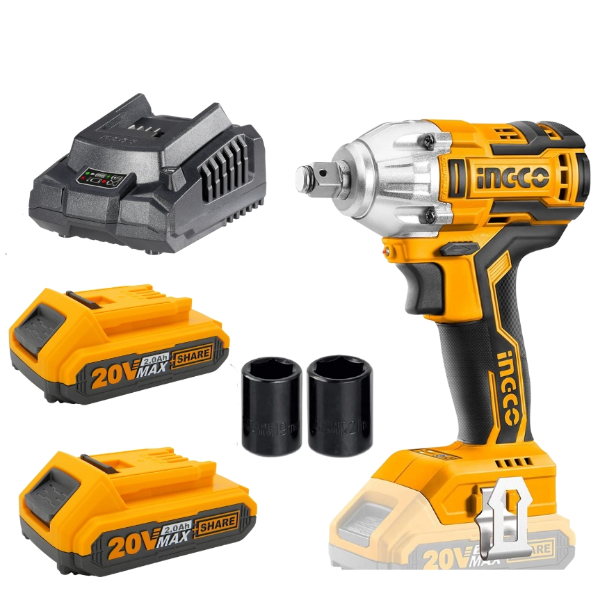 Ingco – Lithium – Ion Cordless Impact Wrench – 300NM