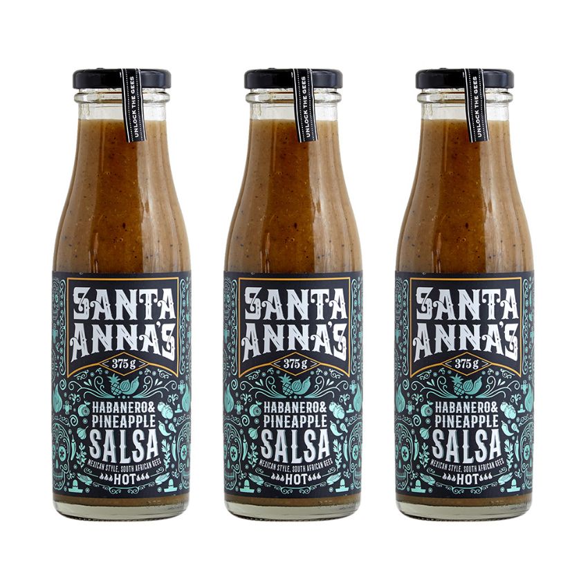 Santa Anna’s – Habanero & Pineapple Salsa – 375g – Pack of 3