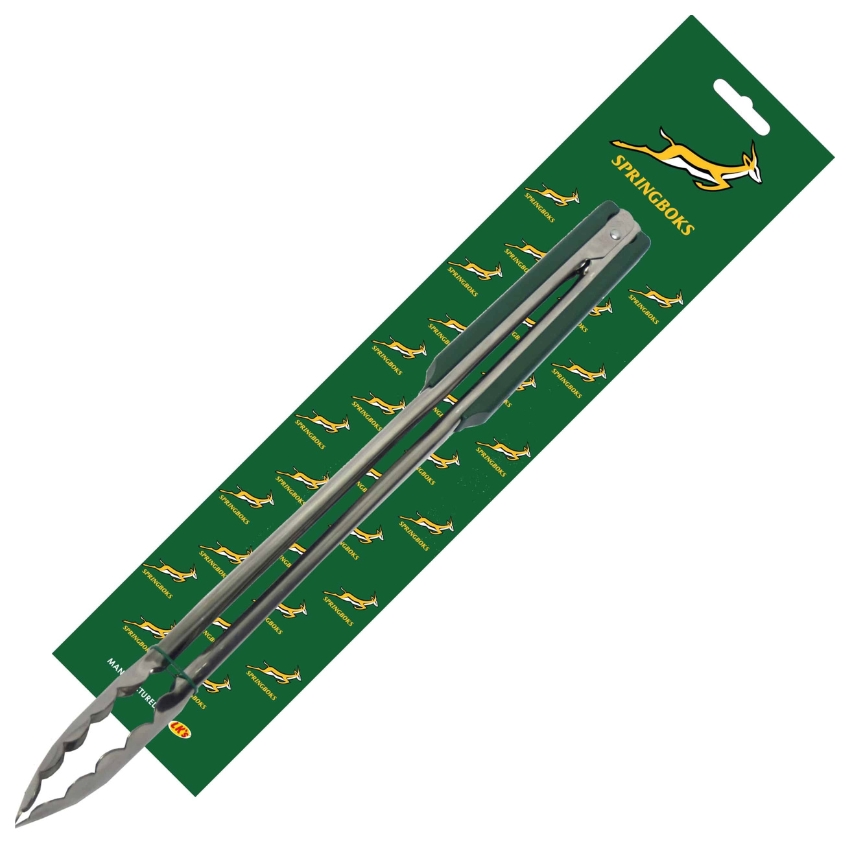 LK’s – Tongs / Stainless Steel Salad / Braai Tongs – Springbok Green