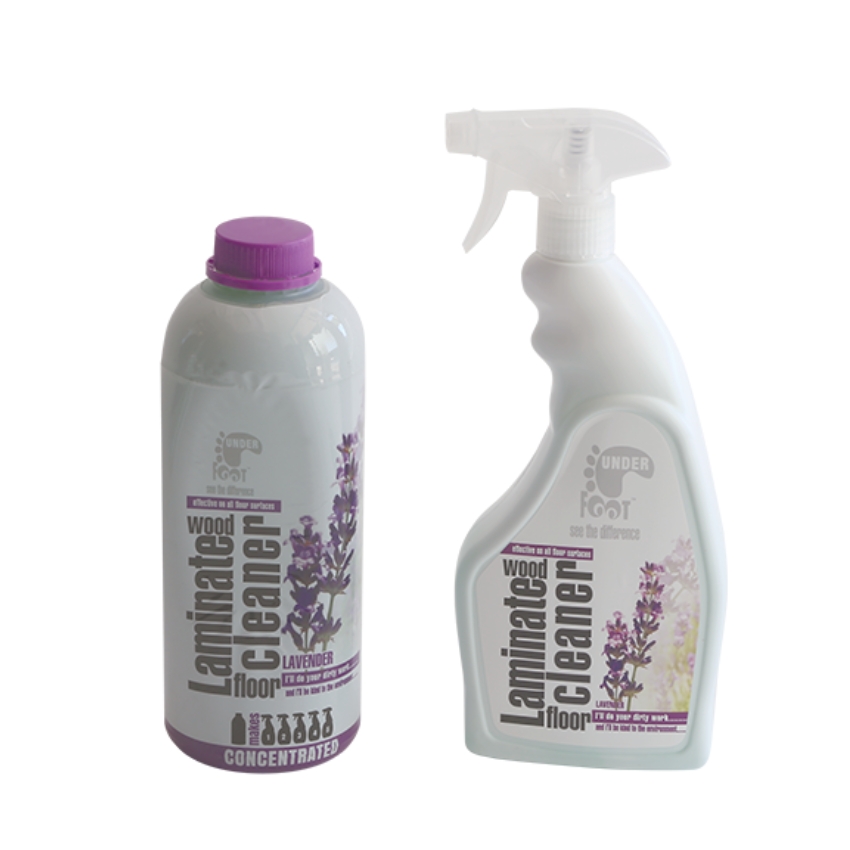 Under Foot – Laminate Wood Floor Cleaner – Lavender 750ml+1L Combo