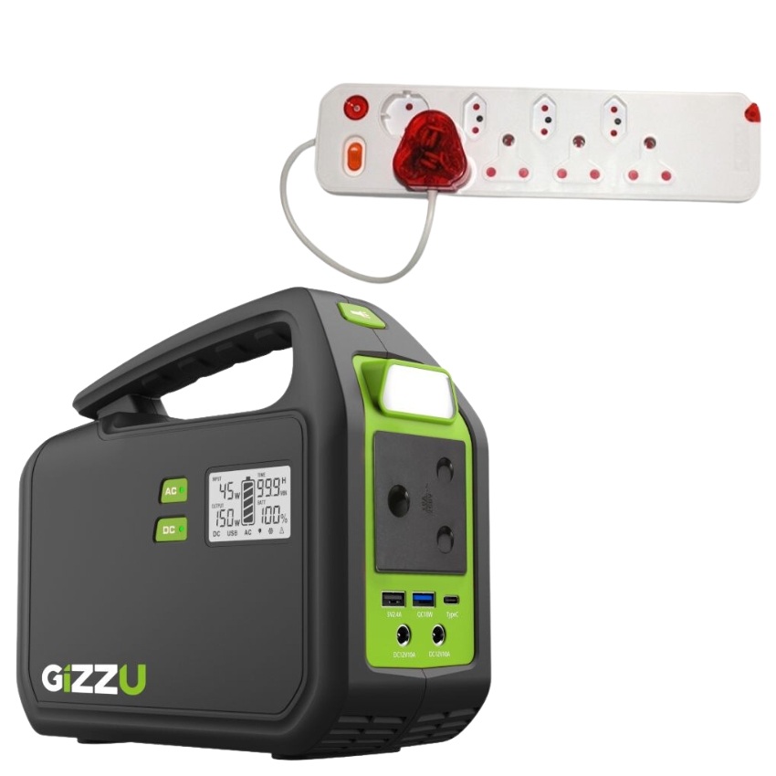 GIZZU – 242Wh Portable Power Station with Current – Multi-Plug (8 Way)