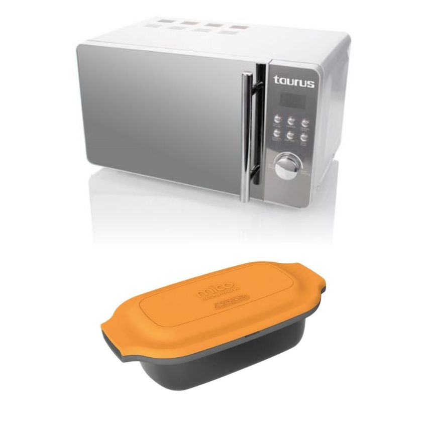 Taurus – Digital Microwave 20L – 700W with Mico Multi-Pot Cookware – Orange