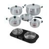 Oli – Rhino Casserole Pot Set – 9 Piece with Hotplate – Black Oli – Rhino Casserole Pot Set – 9 Piece with Hotplate – Black