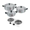 Oli – Hippo Casserole Pot Set – 6 Piece with Hotplate – White Oli – Hippo Casserole Pot Set – 6 Piece with Hotplate – White