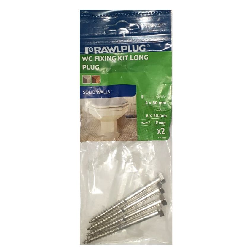 Rawlplug – WC Fixing Kit Long Plug 8×80 – Pack of 2