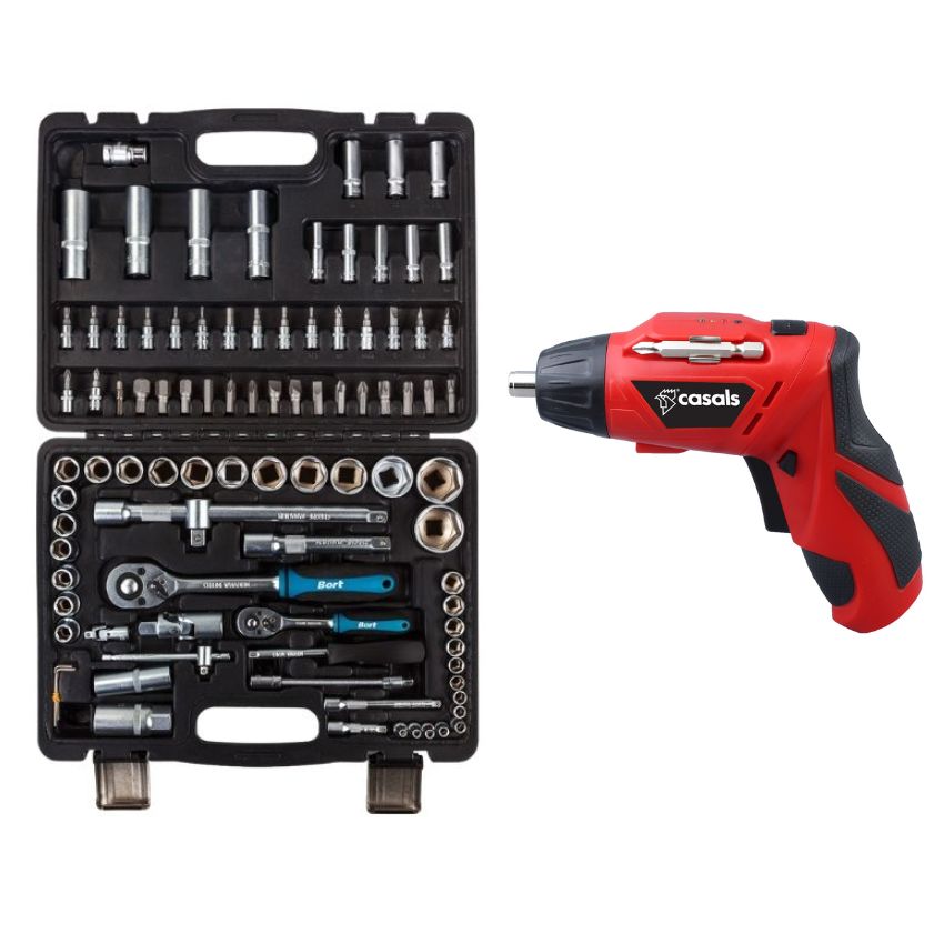Bort – Socket Set 95 Piece & 12 Piece Cordless Screwdriver
