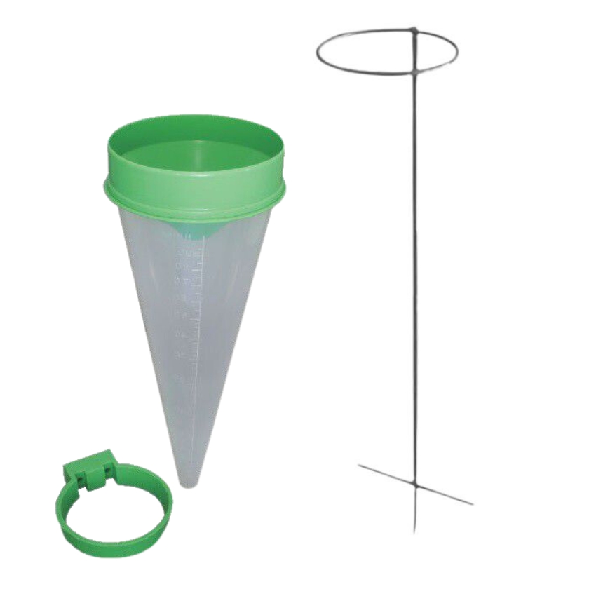 MTS – Rain Gauge PVC 100mm With Black Metal Stand