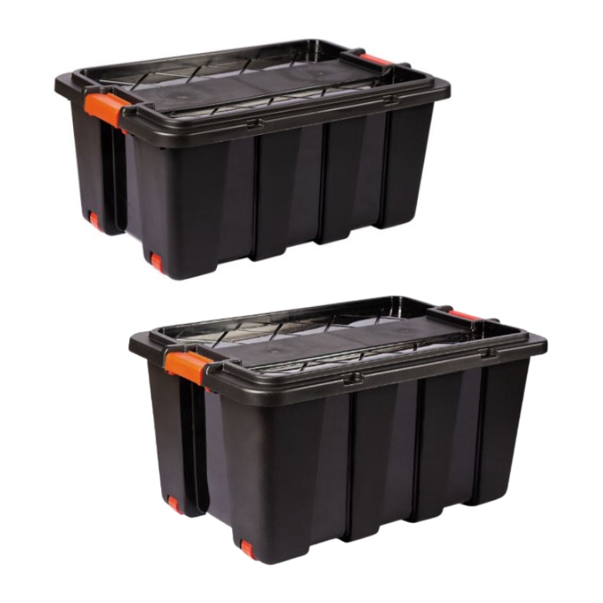 SourceDirect – Heavy Duty Storage Box Combo with Lids & Wheels(110L – 150L)