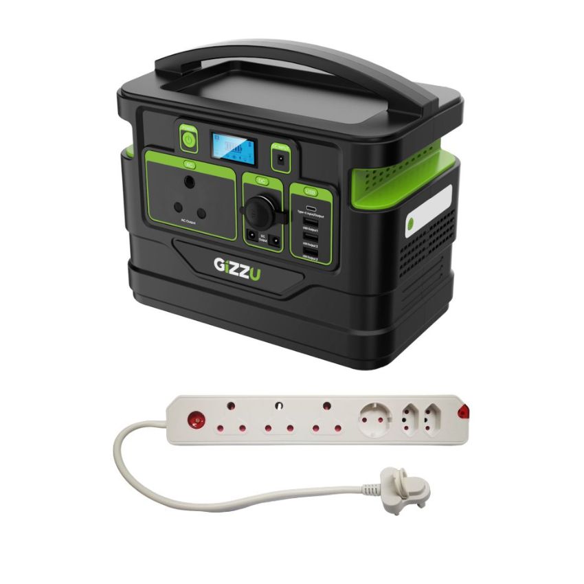 Gizzu – 296Wh Portable Power Station & Current – Multiplug / 6 – Way