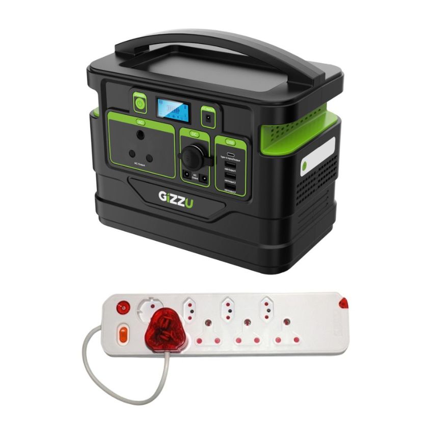 Gizzu – 518Wh Portable Power Station & Current – Multi-Plug/8 Way