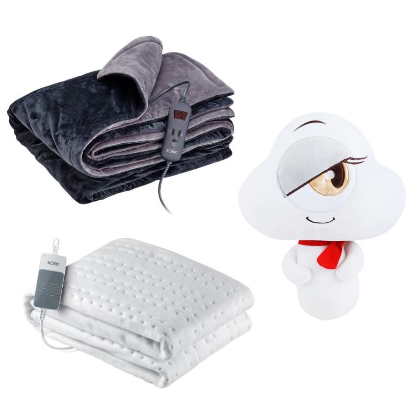 Solac – Electric Throw Over,Under Blankets (Single) & Soft Plush Toy (Kila)
