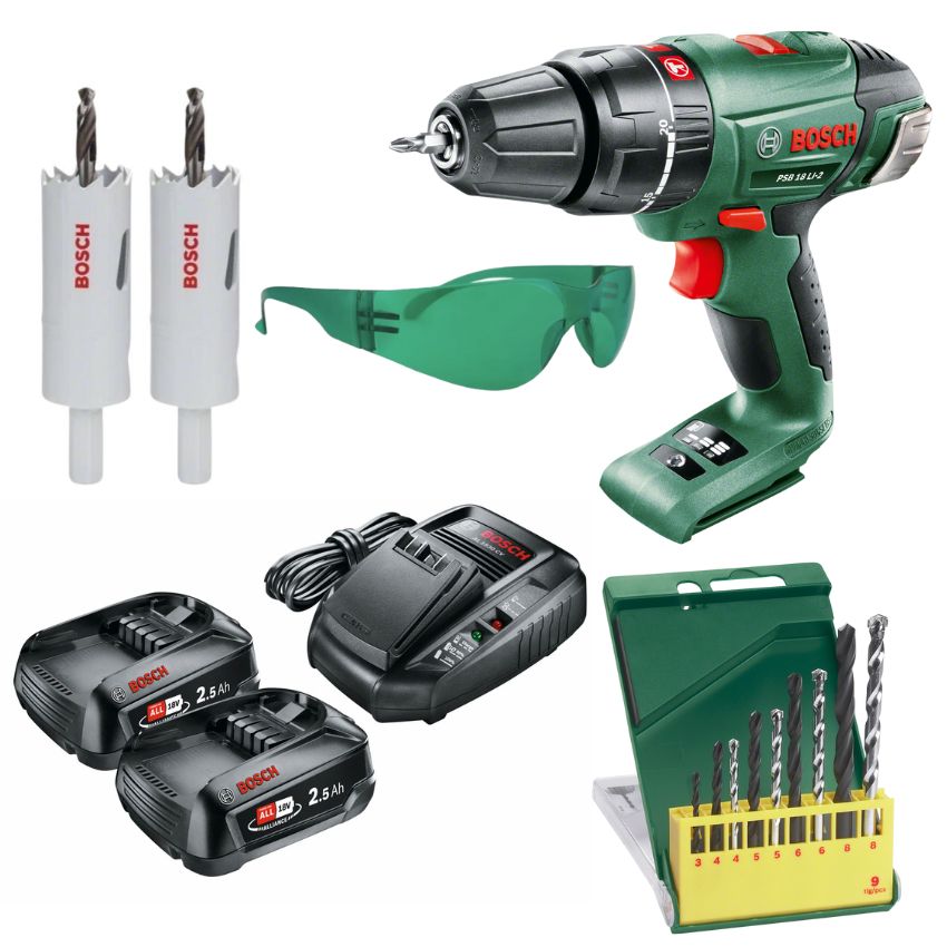 Bosch – Impact Drill, StarterKit 18V, Drill Bits & Accessories