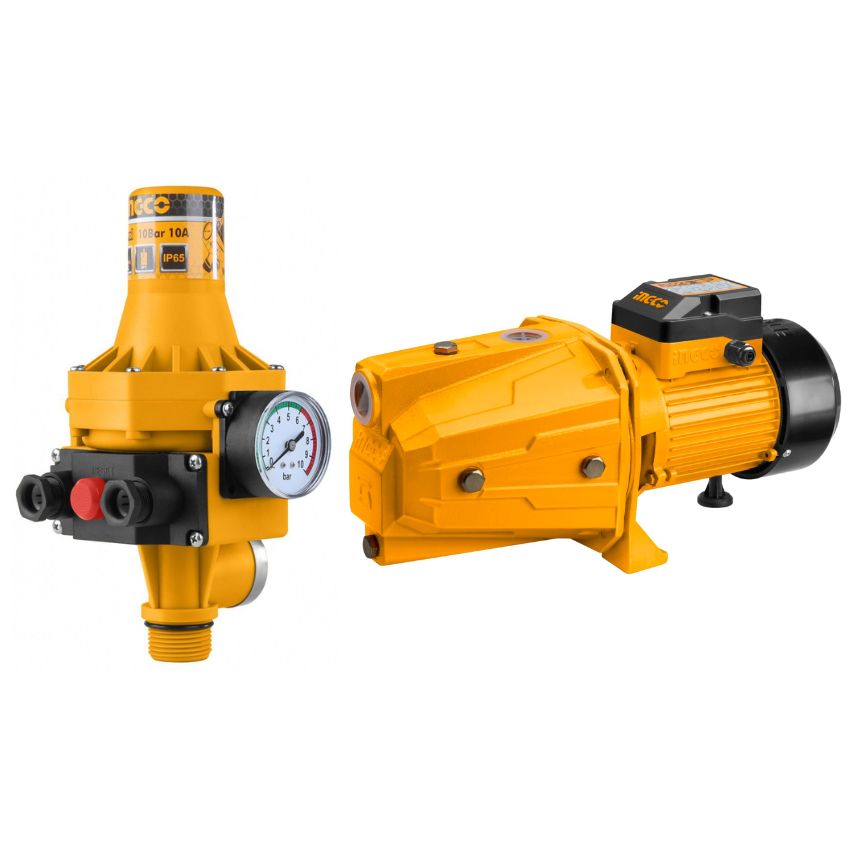 Ingco – Self-Priming Jet Pump (750W) & Automatic Pump Control – 10 Bar/10A
