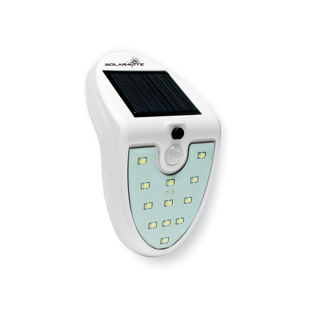 Solarmate 15 LED Solar Motion Sensor Wall Light – white