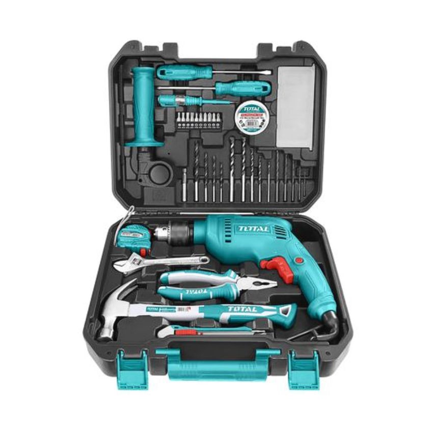 Total Tools – Hammer Impact Drill 680W with 115 Piece Tools Set