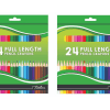 Treeline Pencil Crayons 24 Colours Full Length – Pack of 2 Treeline Pencil Crayons 24 Colours Full Length – Pack of 2