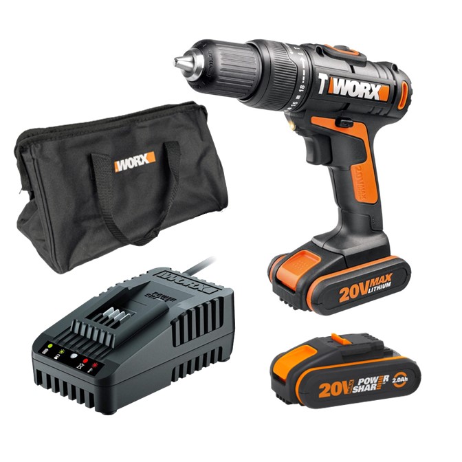 WORX Impact Drill 13MM 40 NM With Carry Bag Cordless 20V | KIT