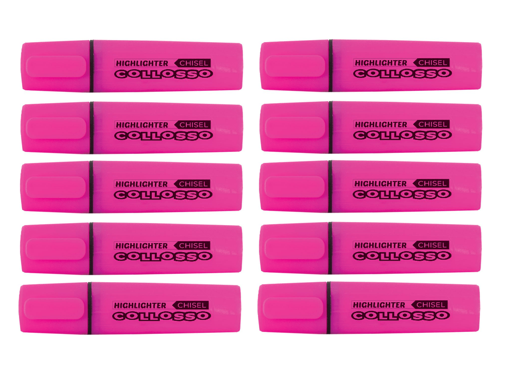 Collosso Highlighters Pink – Box of 10