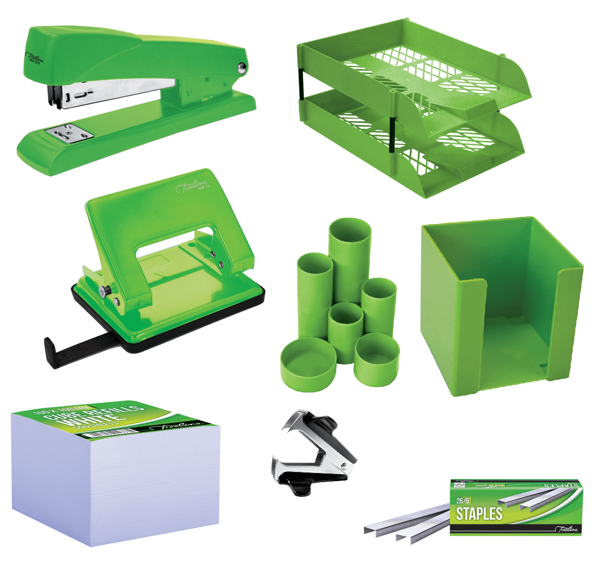 Treeline Letter Tray Combo Stationery Set – Lime Green
