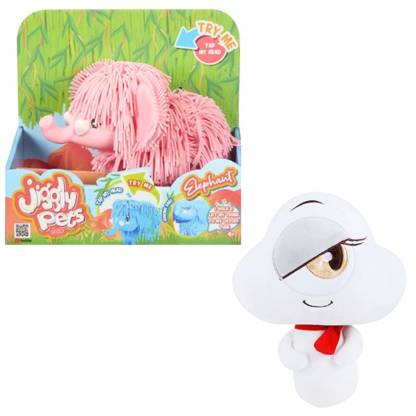 Jiggly Pets – Walking Elephant – Pink & Soft Plush Toy – Kila
