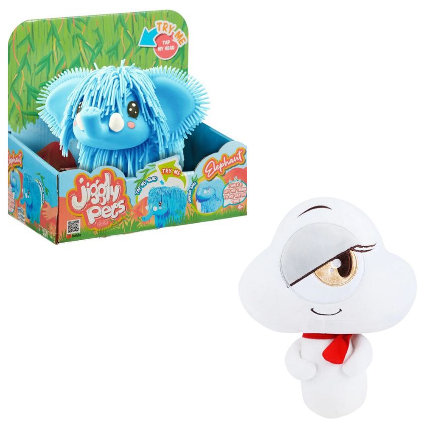 Jiggly Pets – Walking Elephant – Blue & Soft Plush Toy – Kila