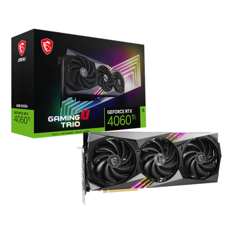 MSI GeForce RTX 4060 Ti GAMING X TRIO 8GB Graphics Card