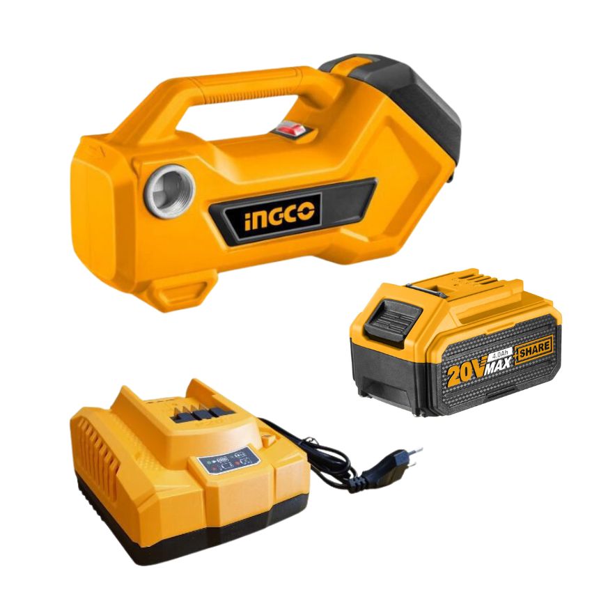 Ingco – Lithium-Ion Transfer Water Pump With 4.0Ah Battery & Charger