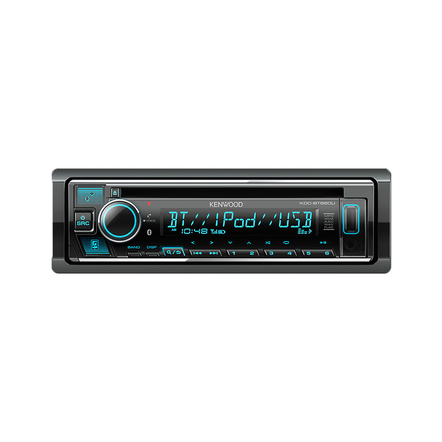 Kenwood KDC-BT660U Single Din Bluetooth/USB/CD Radio