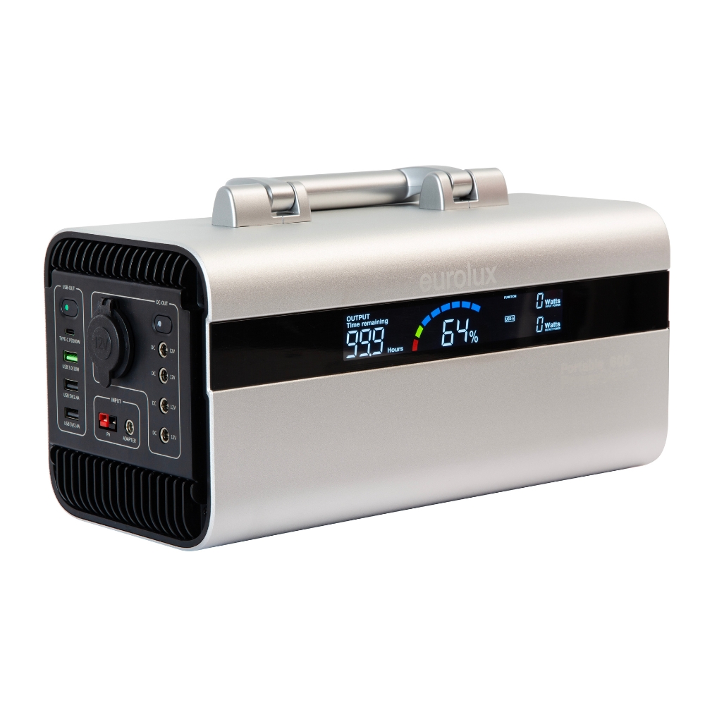 Eurolux – Rechargeable Portable Power Station – 600W