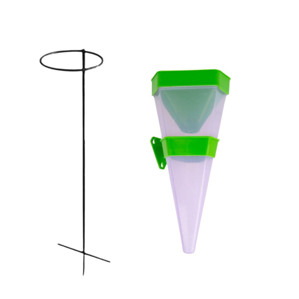 Kaufmann – Triangle Rain Gauge Tinted (Green) with Rain Gauge Stand