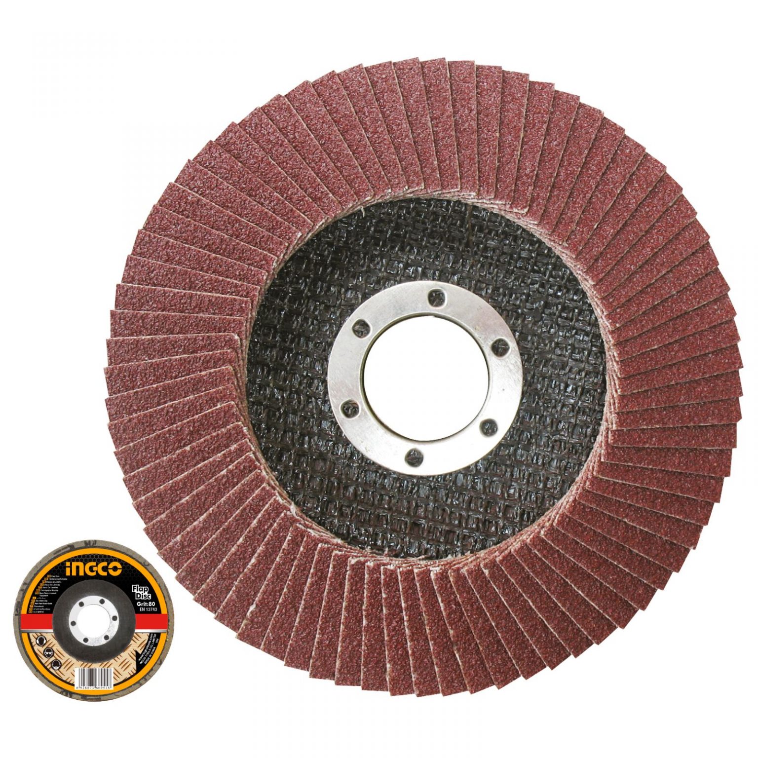 Ingco – Disc Flap – P80 (115mm x 22mm) 1 x Disc