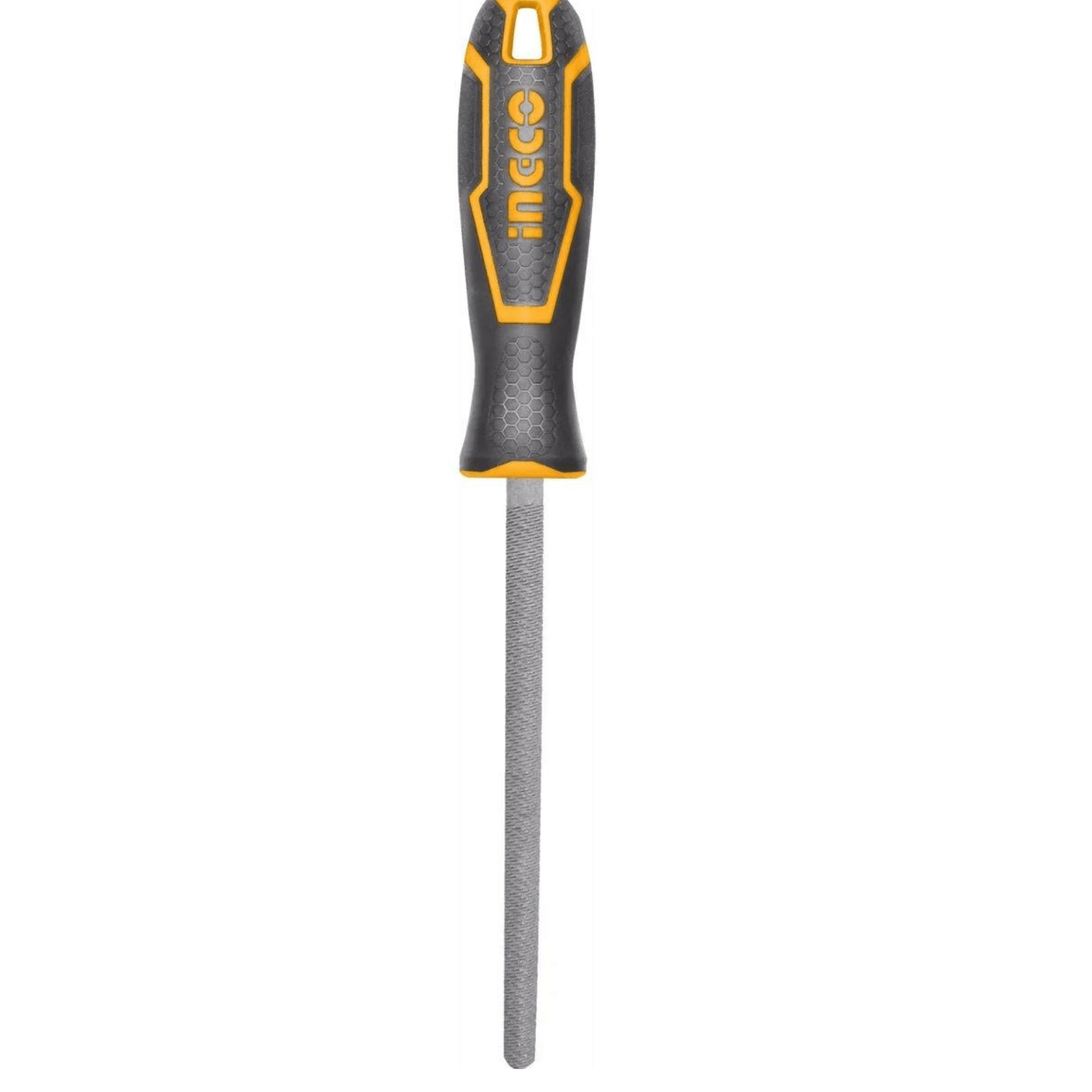Ingco – Round Steel File (200 mm) + Handle