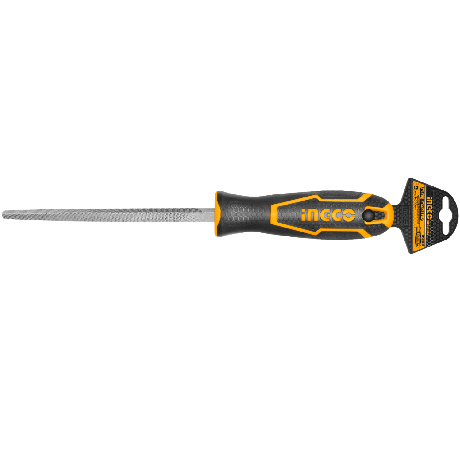 Ingco – Triangular File / Triangle (200 mm) + Handle