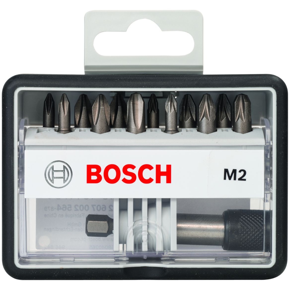 Bosch – Robust Line bit set M, Extra Hard version 25 mm, 12+1 pc