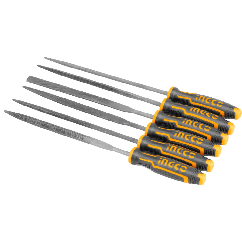 Ingco – Needle File Set – 140mm – 6 Pieces