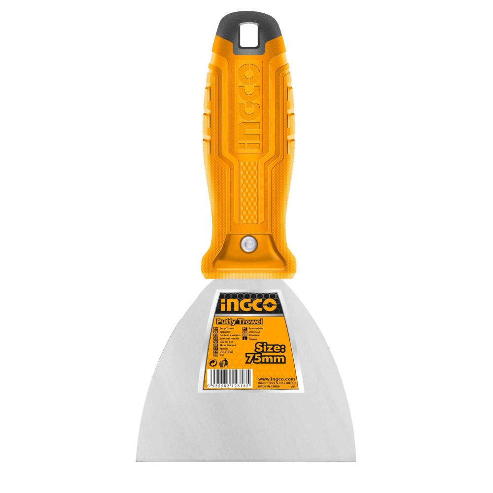 Ingco – Putty Knife – 75MM – Carbon Steel Blade – Yellow handle