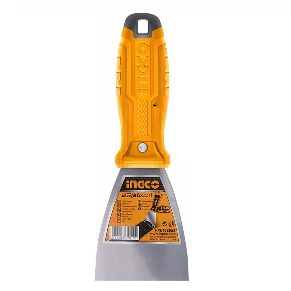 Ingco – Putty Knife – 63mm – Carbon Steel Blade – Yellow handle