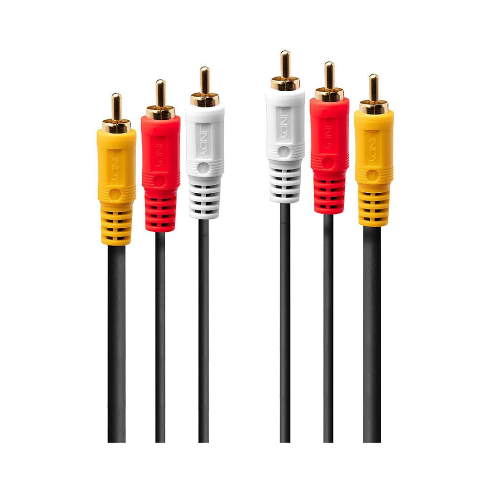 Lindy 1m 3x Phono/RCA Premium AV Cable (35690)