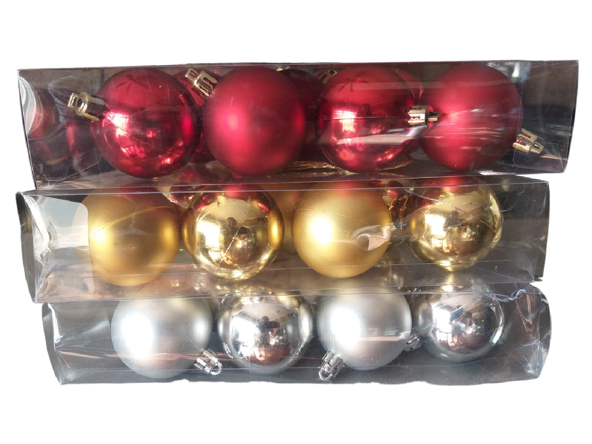 Tree decor 10pc 5cm baubles 3 pack