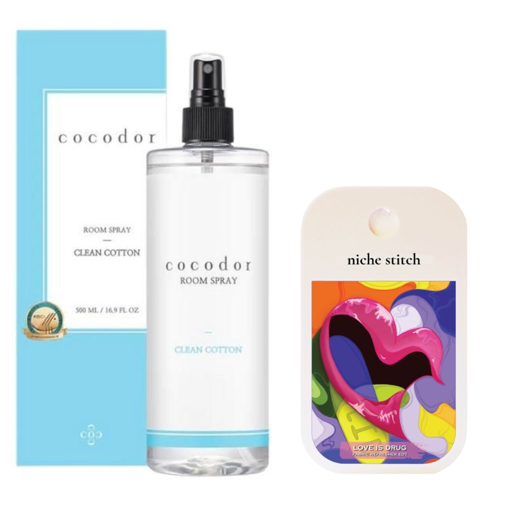 Cocod’or – Room Spray – Clean Cotton and Pocket Perfume – Love Is Drug