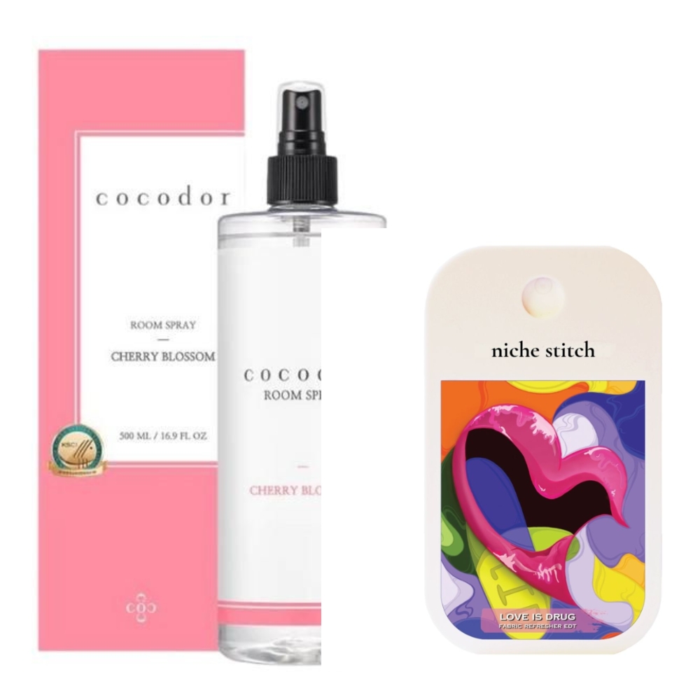 Cocod’or – Room Spray – Cherry Blossom and Pocket Perfume – Love Is Drug