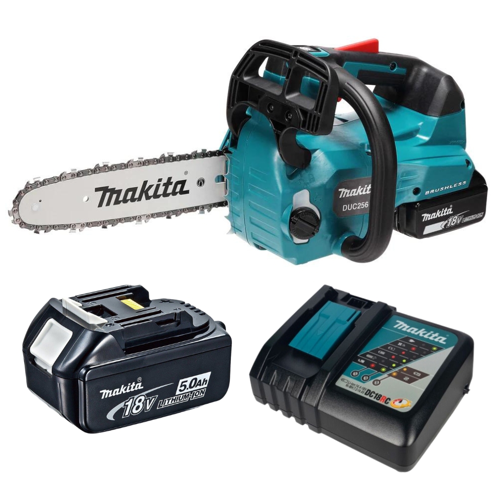 Makita – Cordless Chain Saw with Charger and 5.0Ah Battery