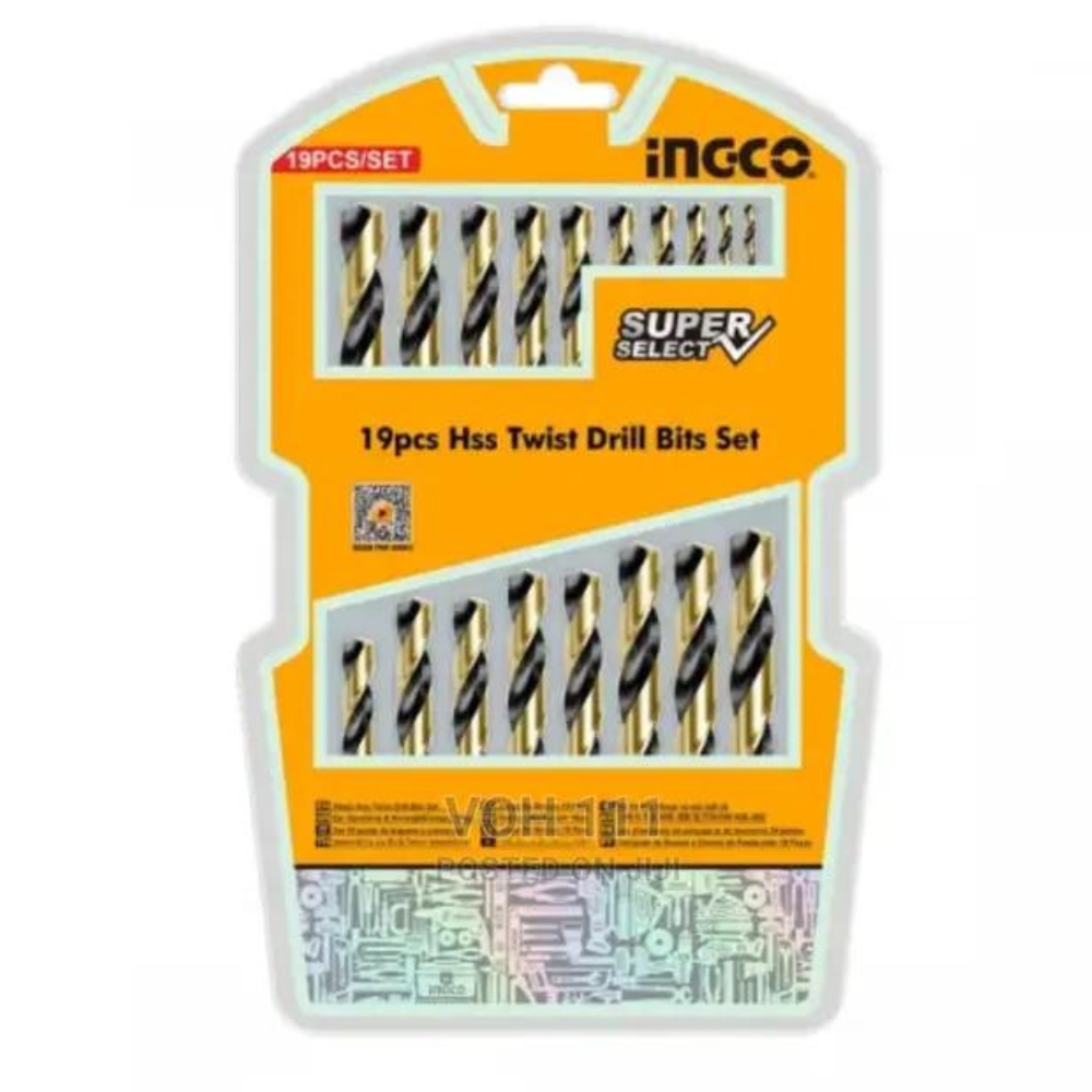 Ingco – 19 Piece HSS Twist Drill Bits Set