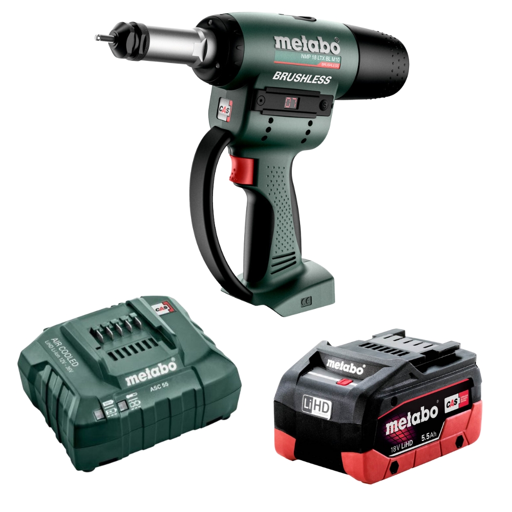 Metabo – Cordless Rivet Nut Gun – (601788840) with Charger & Battery 5.5Ah