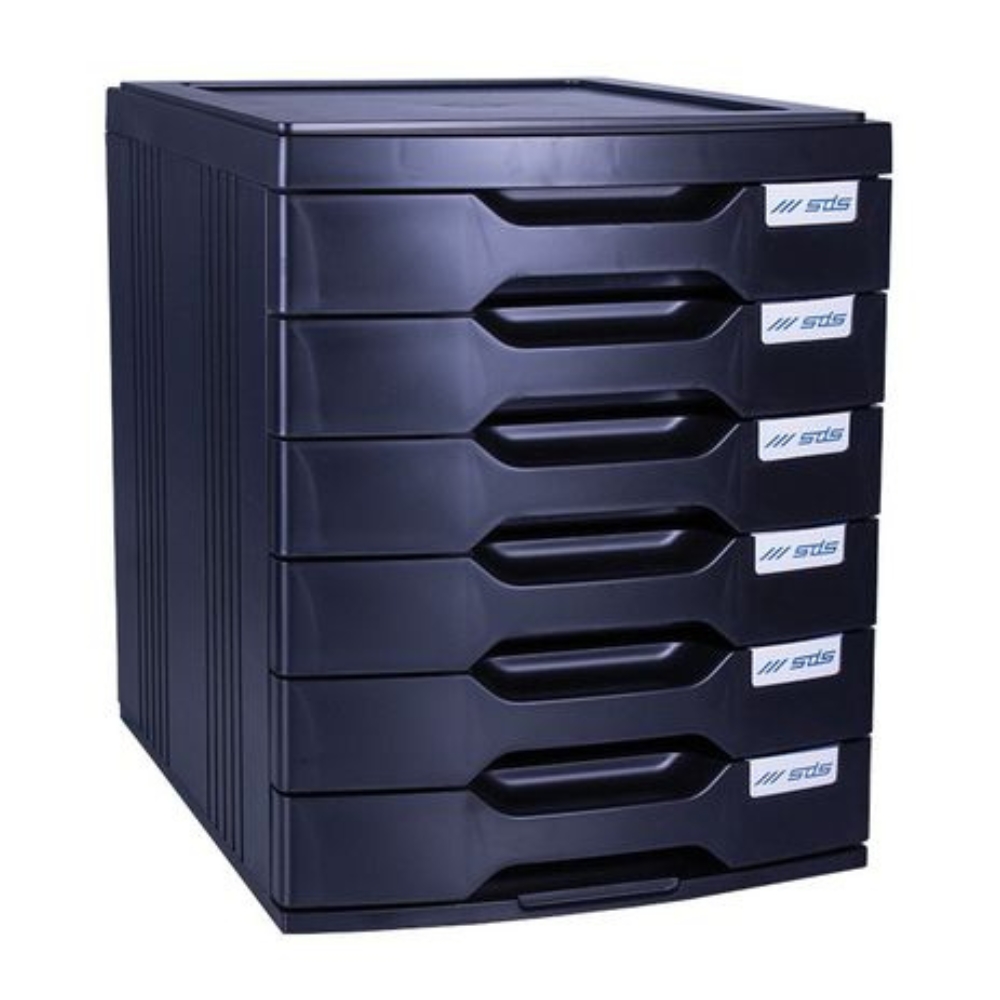 SDS – 6 Drawer Filing System , Charcoal