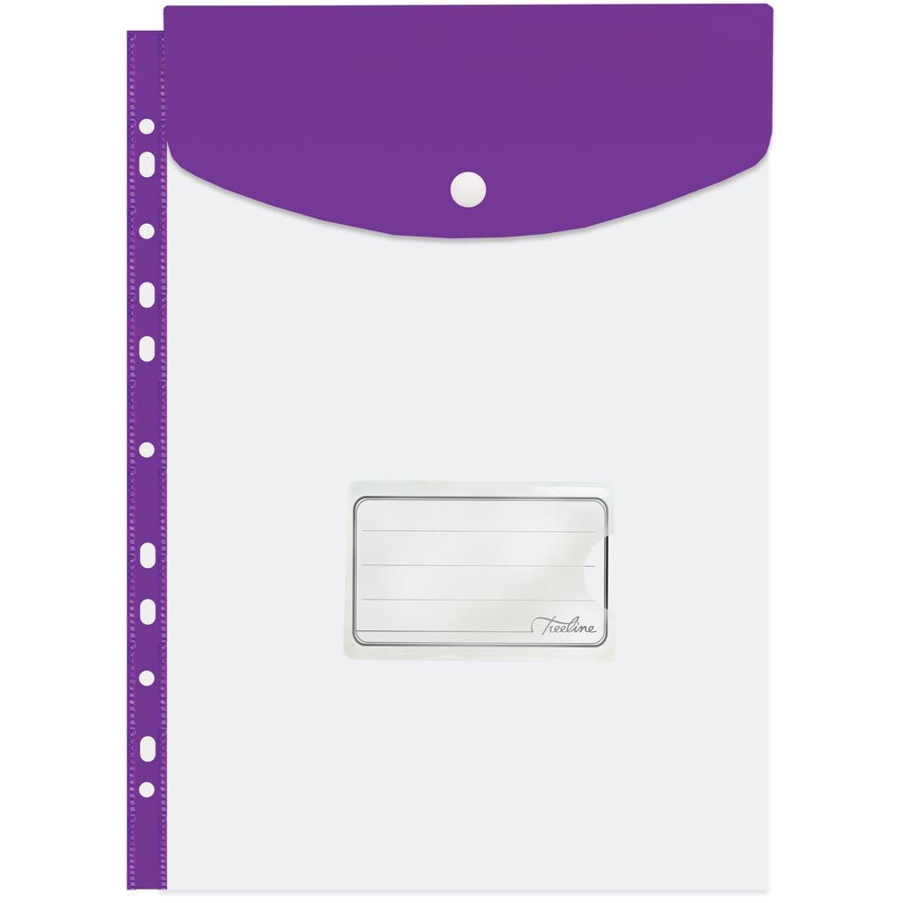 Treeline – Filing Carry Folder A4 Electric Purple- Pack of 5