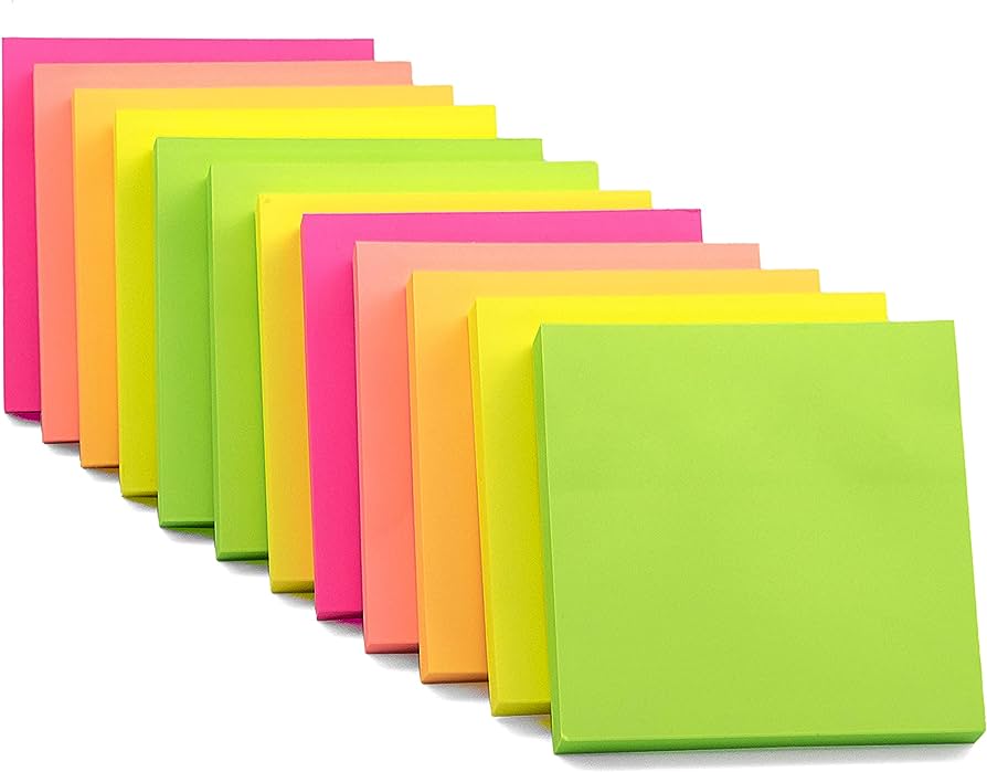 Stick ‘n – Neon Magenta Notes ( Pack 12 ) (76 x 76)