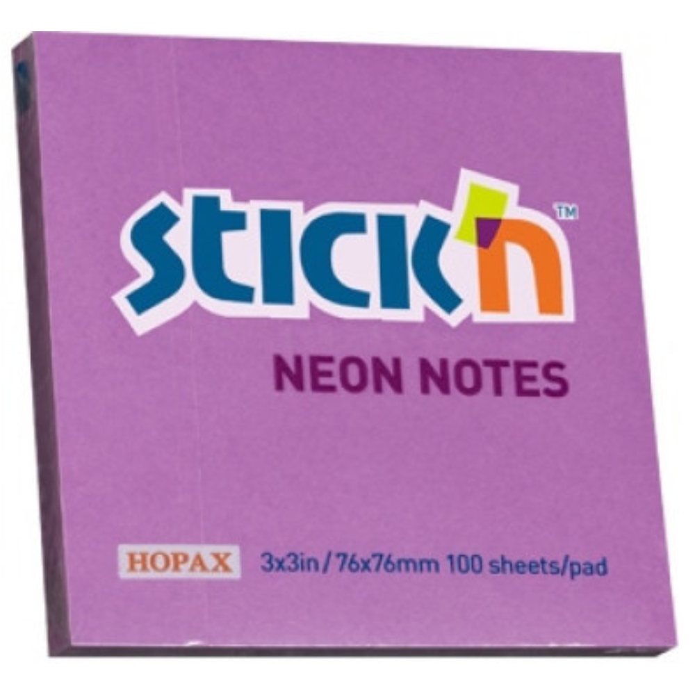 Stick ‘n – Notepad Pastel Purple (76mm x 76mm) ,100 Sheets Pack 12