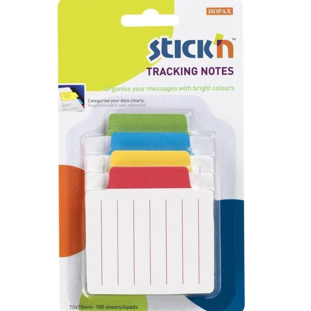 Stick ‘n – Notepad Tracking Note Framed Colour (70mm x 70mm) – 100 Sheets