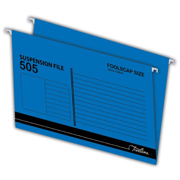 Treeline – Foolscap Suspension File Dark Blue 505 – Box of 25